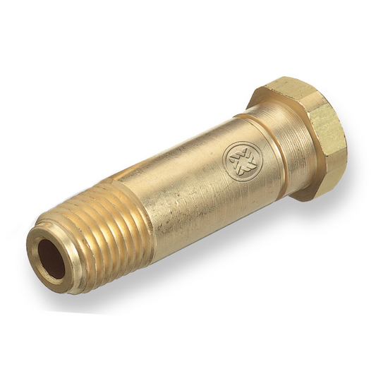 Western Brass Nipple: 1/4" NPT, 2 1/2" Long, CGA-320 - CO-4