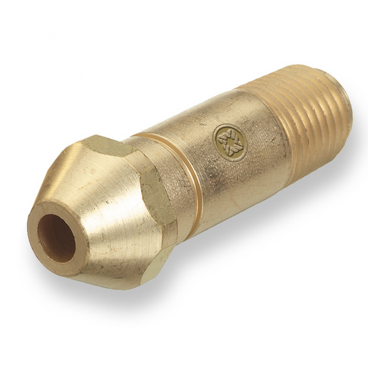 Western Brass Nipple: 1/4" NPT, 1 15/16" Long, CGA-300 - 16-3