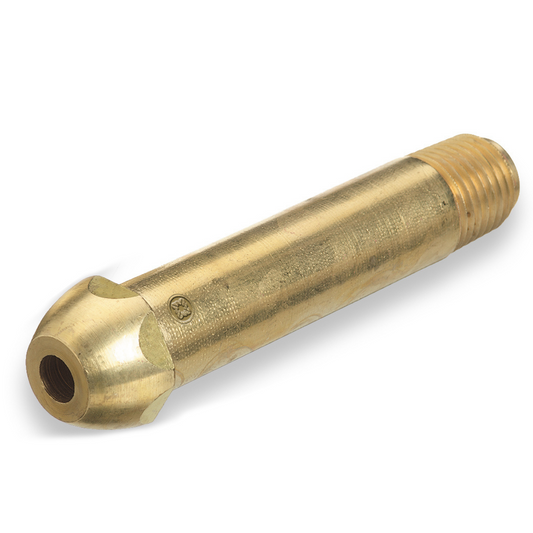 Western Brass Nipple Hnd-Tght Recess. 1/4" Soft Tip CGA-510 - 615-8M1T