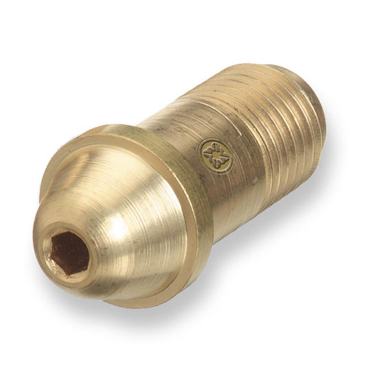 Western Brass Nipple: 7/16"-20, 1 1/4" Long - 305-3