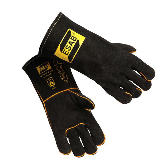 ESAB Weld Warrior Heavy Duty Black Welding Gloves back and palm