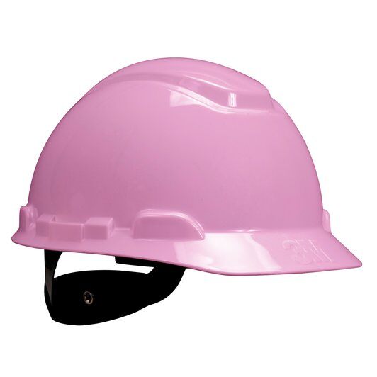 3M Pink Hard Hat w/ UVicator, 4-Point Ratchet Suspension - H-713R-UV